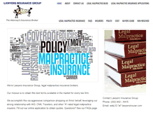 Tablet Screenshot of lawyersinsurer.com
